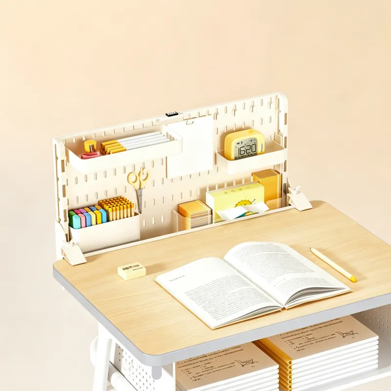adjustable-pegboard-desk-organizer